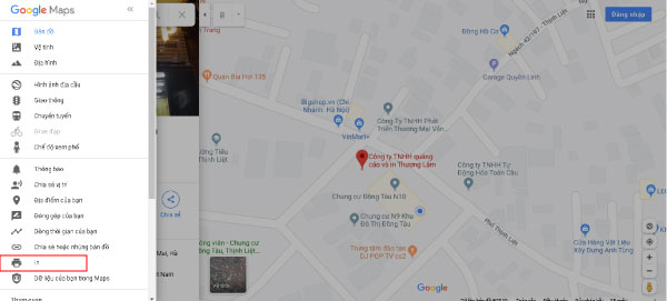 Cach in ban do google map